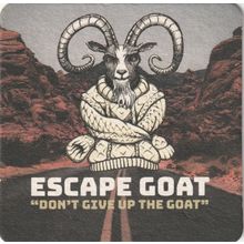 BEER MAT - ESCAPE GOAT BREWERY - DON'T GIVE UP THE GOAT - (Cat No 001) - (2019)