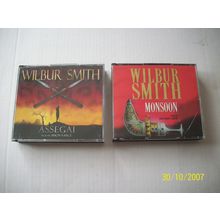 Wilbur Smith X2 Audiobooks CDs Monsoon & Assegai