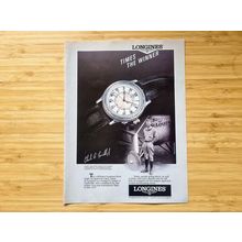 Longines Hour Angle Navigational Watch. Original Advert 1991