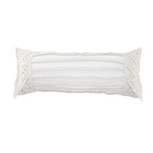 14" x 36" White Zippered Tropical Indoor Outdoor Throw Pillow