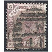 1878 SG141 2 1/2d Rosy Mauve Plate 11 Good Used Check Letters "FG".