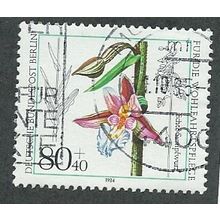 BERLIN -1984 80pf+40 'HUMANITARIAN - ORCHIDS' FINE USED (EBID44-871)