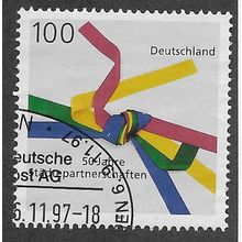 GER 1997 100pf '50TH ANN OF TOWN TWINNING MOVEMENT' FINE USED (EBID59-004)
