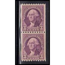 722 3c George Washington Fine MNH Pair Z0943
