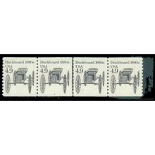 2124 4.9c Buckboard Fine MNH Dry Gum PNC 4/4 R0614