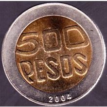 2004 Colombia 500 Pesos Coin