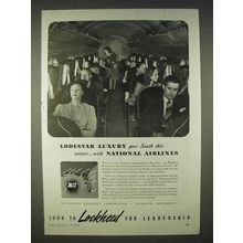 1940 Lockheed Aircraft Ad - National Airlines