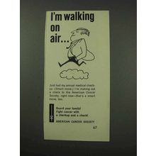 1959 American Cancer Society Ad - I'm Walking on Air