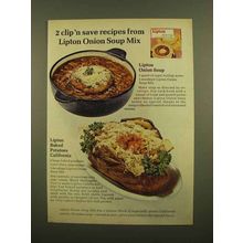 1965 Lipton Onion Soup Ad - Baked Potatoes California