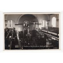 St Matthew's Church Interior Bethnal Green Postcard RP London East End