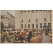 Haymarket Flower Vendors Konserthuset Stockholm Postcard