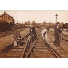 Women WW2 Railway Workers War Track Maintenance Postcard