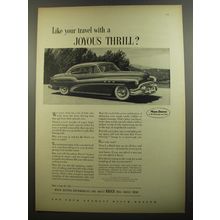 1952 Buick Cars Ad - Like your travel with a joyous thrill?