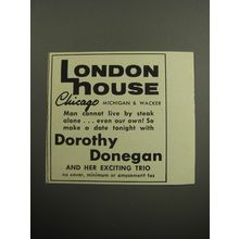 1957 London House Chicago Ad - Dorothy Donegan and her exciting trio