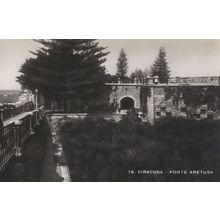 Siracusa Ponte Aretusa Italian Bridge Old Real Photo Postcard