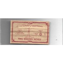1955 Rotary Club of Bennington VT 2 wooden nickel medal unc
