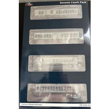 Hattons H4-46Pack-801 4 Genesis coaches (4BT, 4T, 6CL, 6BT)GCR French Grey/Brown
