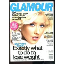 Glamour Magazine CHRISTINA AGUILERA CONFESSIONS 2007 ISSUE HAIR MAKEOVERS EX.