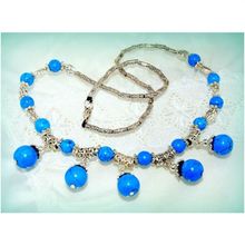 Turquoise A Stone To Re-unite Lovers Bead Tibetan Silver Necklace Jewellery 961