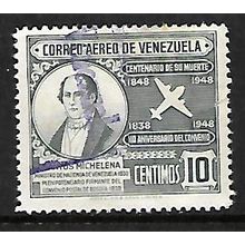 VENEZUELA 1949 SANTOS MICHELENA 10c GREY SG815 FINE USED