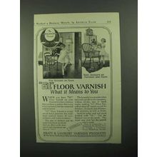 1921 Pratt & Lambert 61 Floor Varnish Ad - Means to You