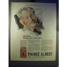 1921 Prince Albert Tobacco Ad - Turning Over a New Leaf