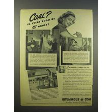 1945 Bituminous Coal Ad - In Every Room of my House!