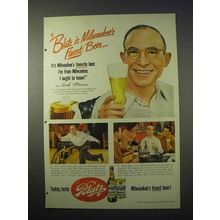 1951 Blatz Beer Ad - with Bowler Hank Marino