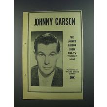 1956 CBS-TV Johnny Carson Show Ad