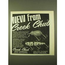 1970 Creek Chub Bait Lure Ad - Tiny-Tim, Jointed Darter