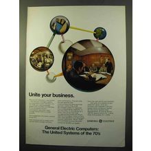 1970 General Electric GE-600 Line System Computers Ad