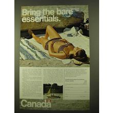 1970 Canada Tourism Ad - Bring the Bare Essentials