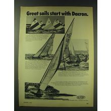 1970 Du Pont Dacron Sails Ad - Great sails start with Dacron