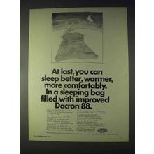 1970 Du Pont Dacron 88 Sleeping Bag Ad - At Last