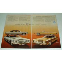 1971 Cadillac Eldorado Convertible, Sedan deVille + Ad