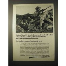 1974 Winchester Model 70 Rifle Ad - Chrome-Moly Steel