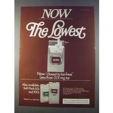 1980 Now Cigarettes Ad - The Lowest