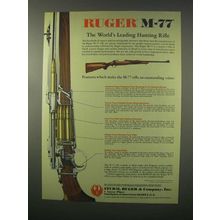 1981 Ruger M-77 Rifle Ad - Leading Hunting