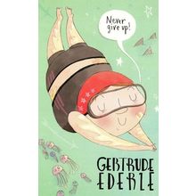 Gertrude Ederle USA Swimming Olympic Champion Painting Postcard