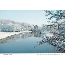 Oxnead Mill River Bure at Christmas Norfolk Broads Ice Snow Postcard