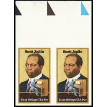 2044a, Mint NH 20¢ Scott Joplin Imperforate ERROR Pair - Stuart Katz