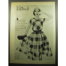 1957 B. Altman & Co. Fashion Ad - Airborne separate of billowy cotton chiffon