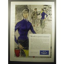 1957 Braemar Cashmere Sweater Ad - Worth a queen's ransom