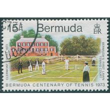 Bermuda 1973 15c Lawn Tennis Centenary SG300 used