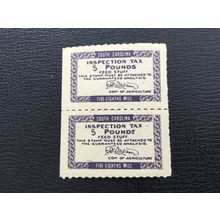 ICOLLECTZONE US South Carolina State Revenue FE9 Pair VF NH