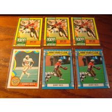1987-1990 Topps, 6-Cards, 1000 Yard Club, JERRY RICE HOF, 49ers
