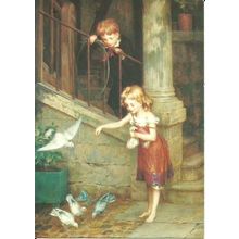 Art AUGUSTUS E. MULREADY Pets Postcard (Medici 1896)