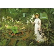 Art JOHN ATKINSON GRIMSHAW Queen Of The Lilies Postcard (Medici 1915)
