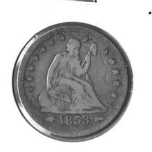 1853 US Seated Liberty Quarter F/VF
