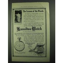 1913 Hamilton Watch Ad - The Lesson of the Watch